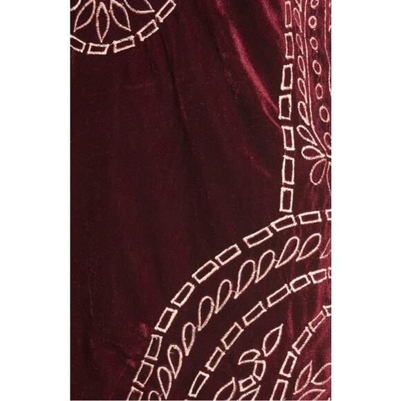 NWOT KAS New York Lilly Velvet Embroidered Boho Shift Dress Size Large - Picture 3 of 5